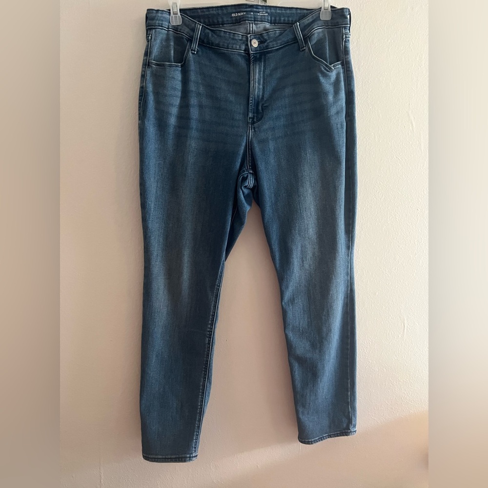 Old navy blue jeans